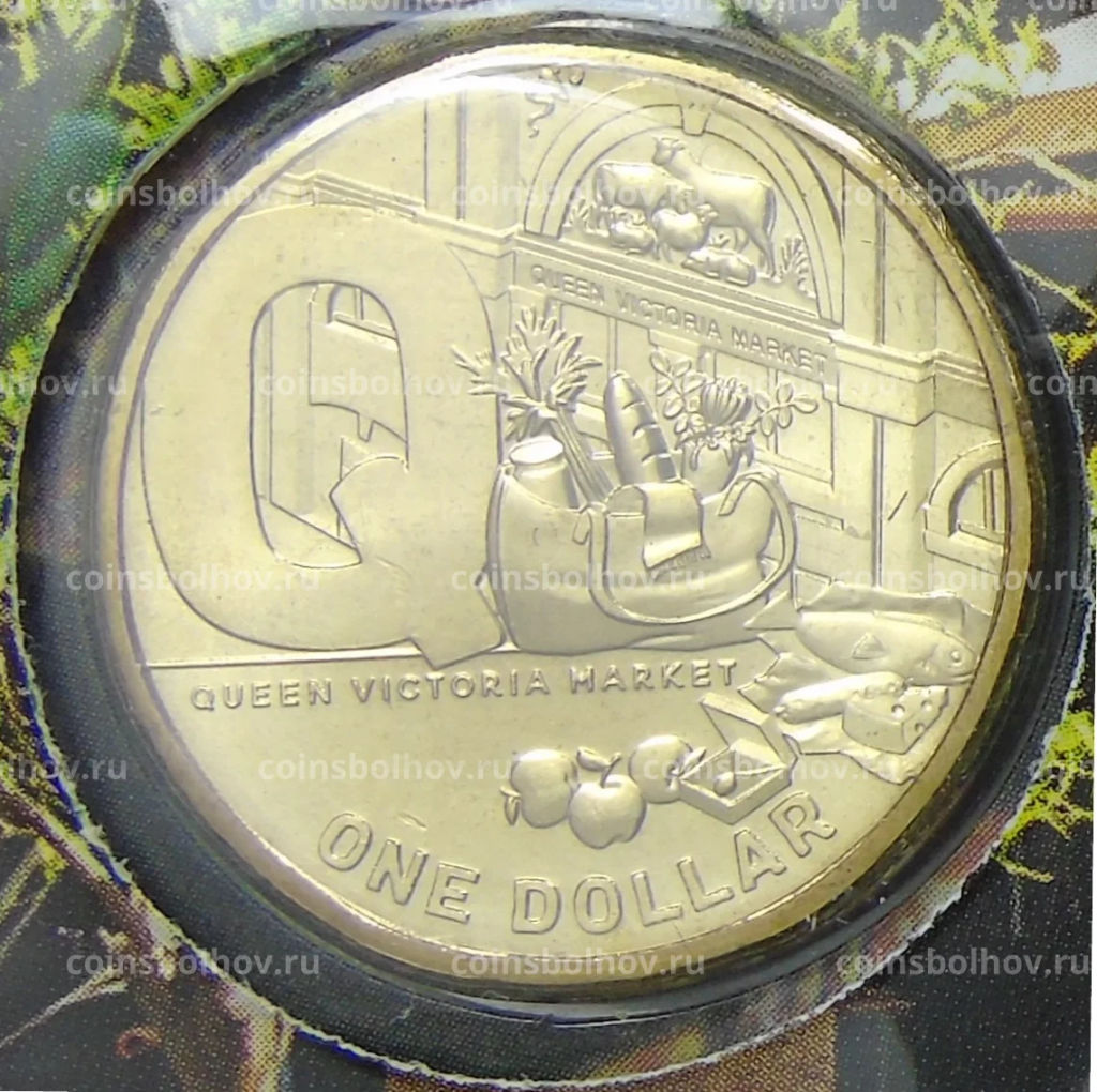 1 доллар 2021 года Австралия Буква Q (в конверте с маркой)