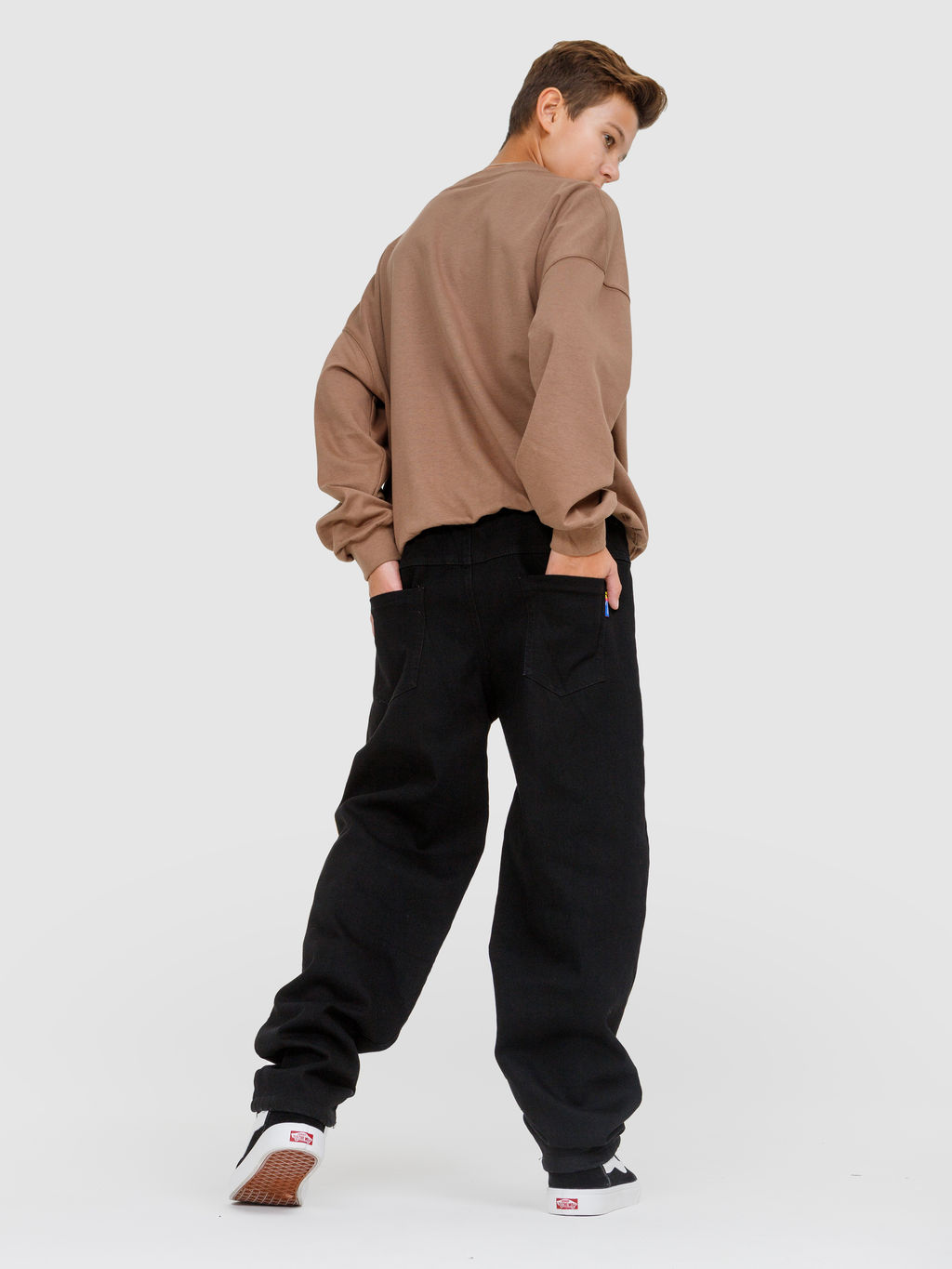 Джинсы-багги утеплённые для мальчиков - Синий мир фото 14