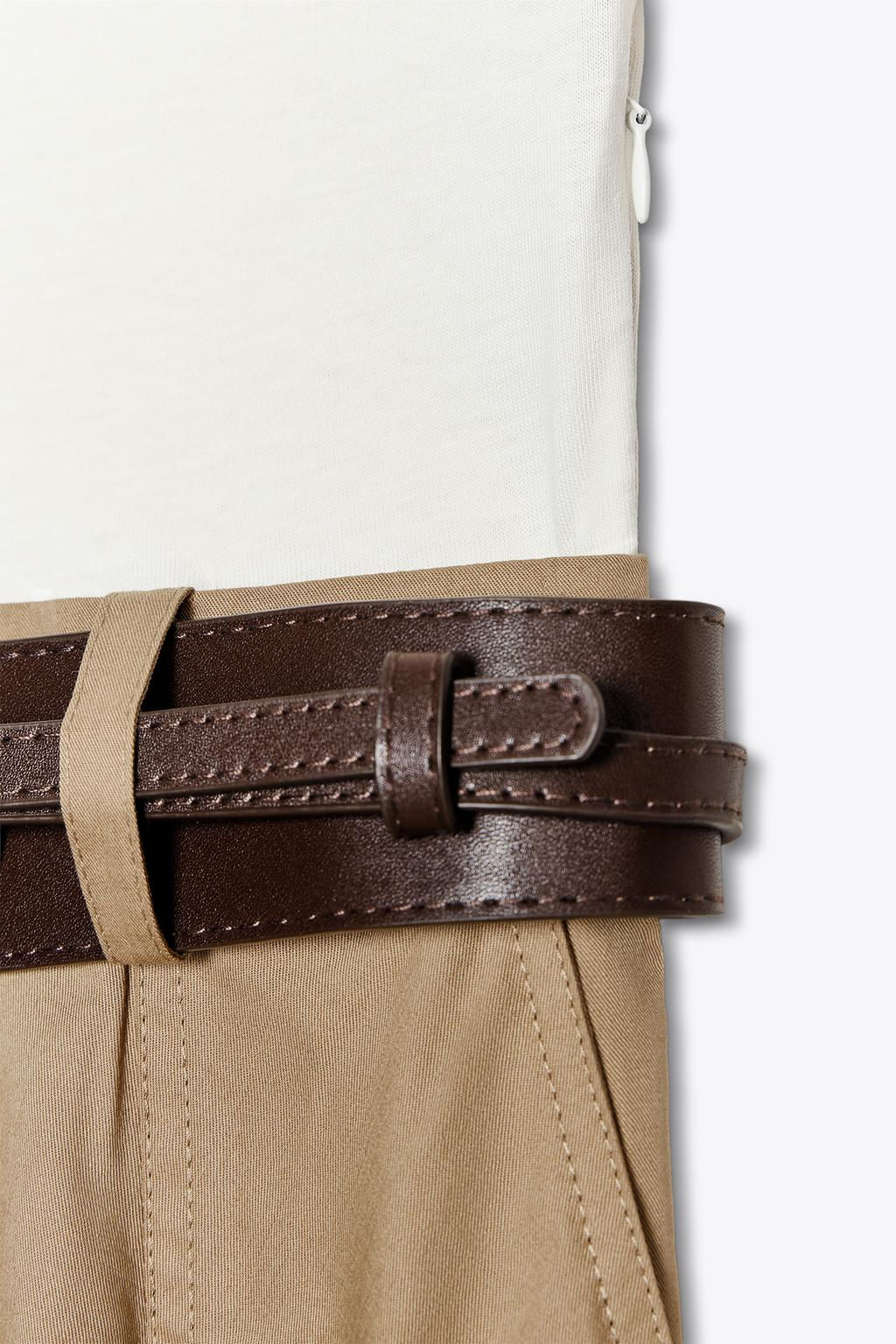 CONTRAST BELTED DRESS - Zara фото 7