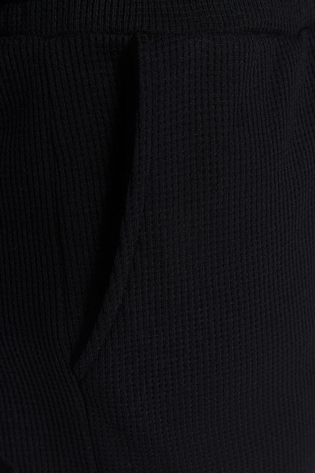 2li Paket Siyah-Gri Regular/Normal Kesim Dokulu Kordonlu Sort & Bermuda TMNSS23SR00076