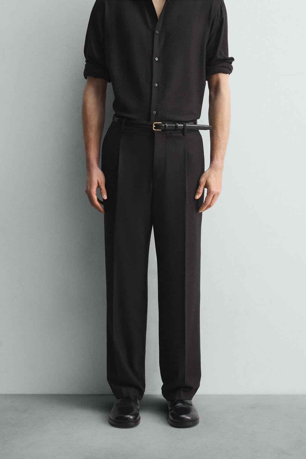 LIMITED EDITION WOOL BLEND TROUSERS WITH PLEATS - Zara фото 2