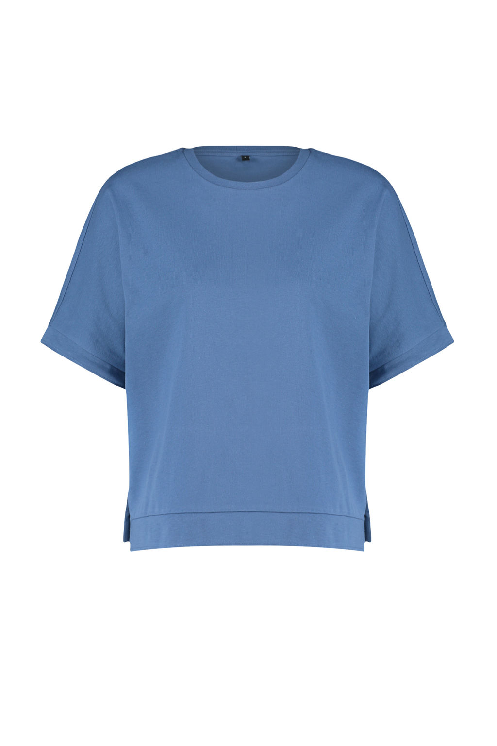 TRENDYOLMILLA Indigo %100 Pamuk Kesik ve Y?rtmac Detayl? Oversize/Rahat Kesim Orme T-Shirt TWOSS24TS00027 фото 11