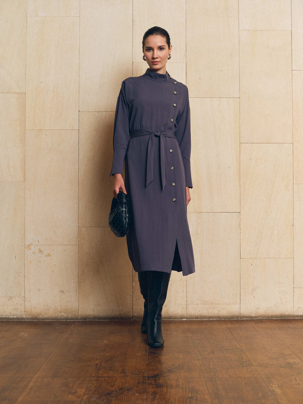 Платье с поясом 512.050112/Маренго