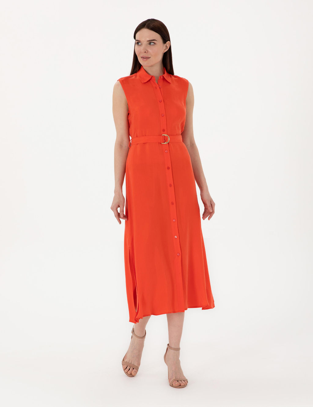 K_rm_z_ Regular Fit Dokuma Elbise