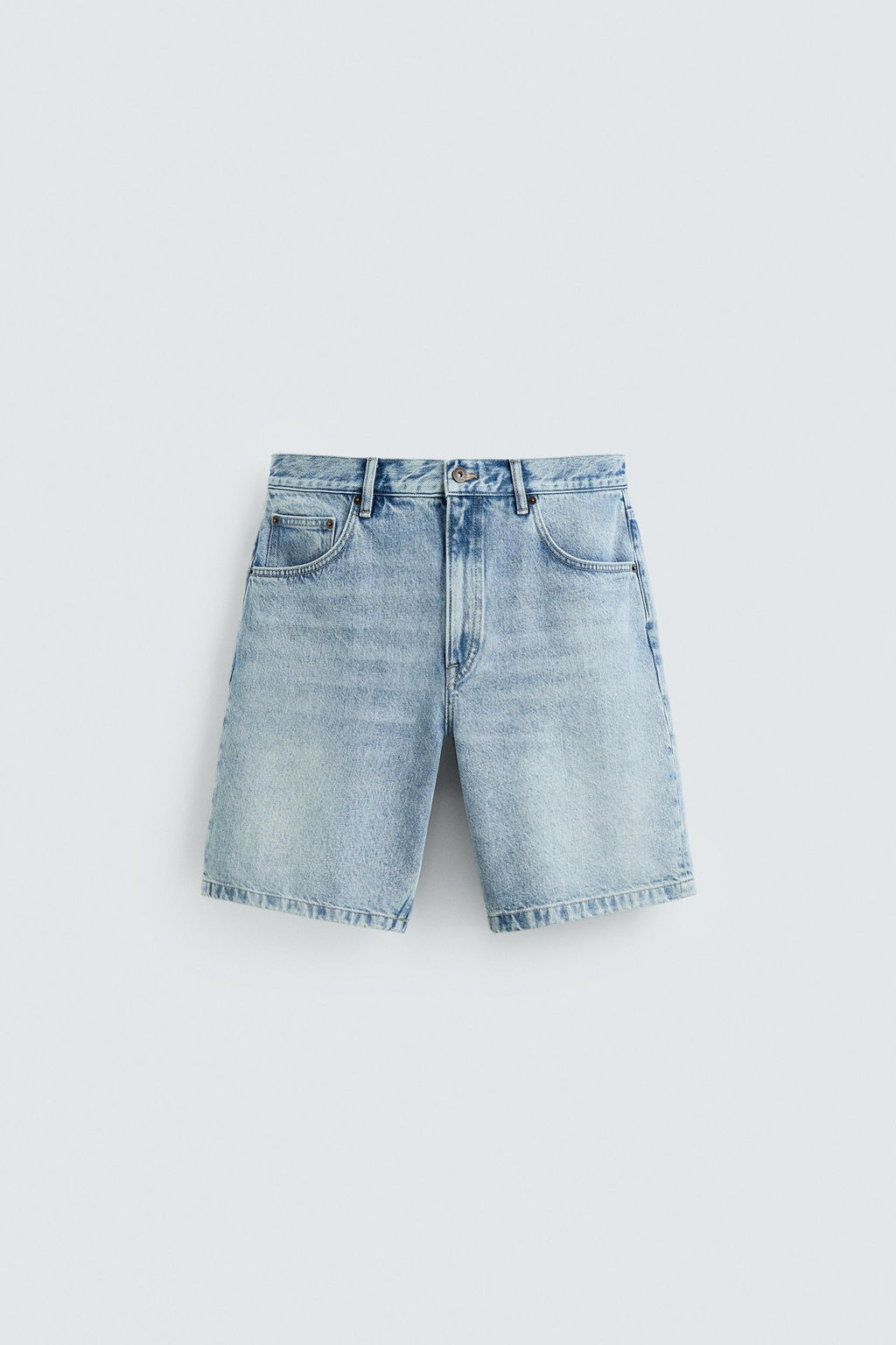 REGULAR FIT DENIM BERMUDA SHORTS - Zara фото 24
