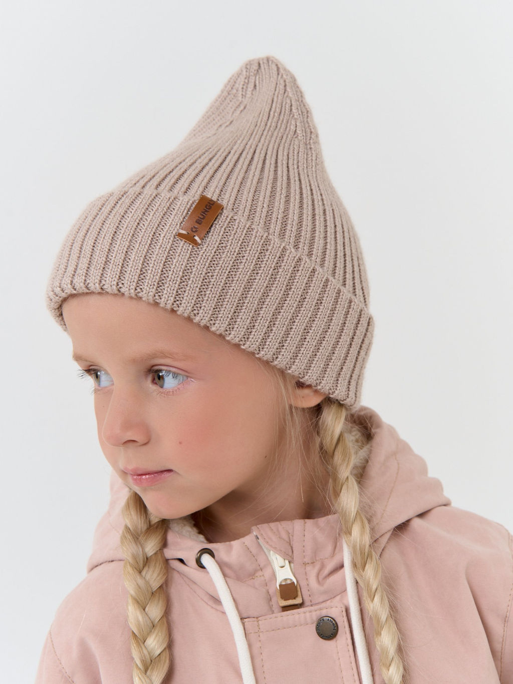 Шапка свечка из смесовой шерсти однослойная Ваниль - Bungly фото 2