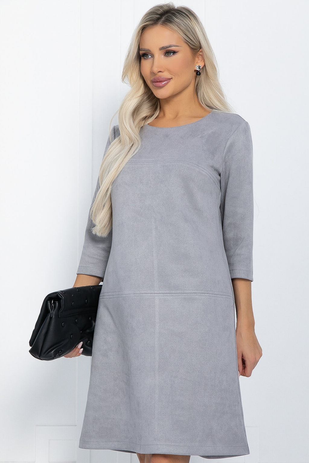 Платье Элегантная простота (серое) П12242-6 - Lt collection фото 6