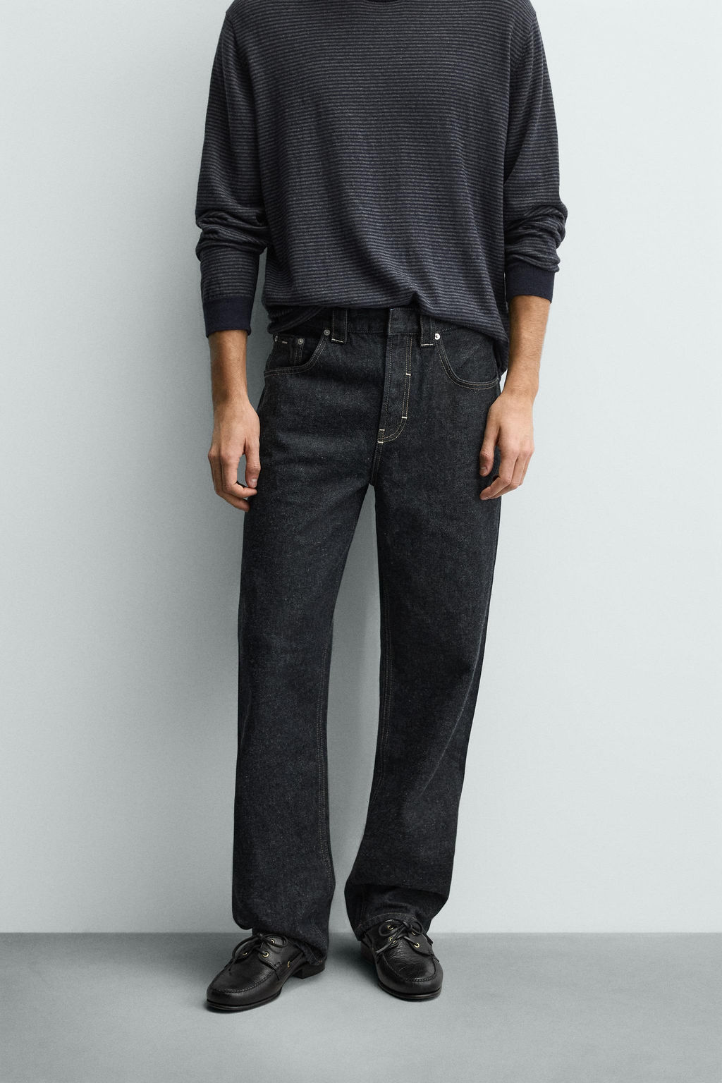 COTTON - LINEN STRAIGHT FIT JEANS - Zara фото 2