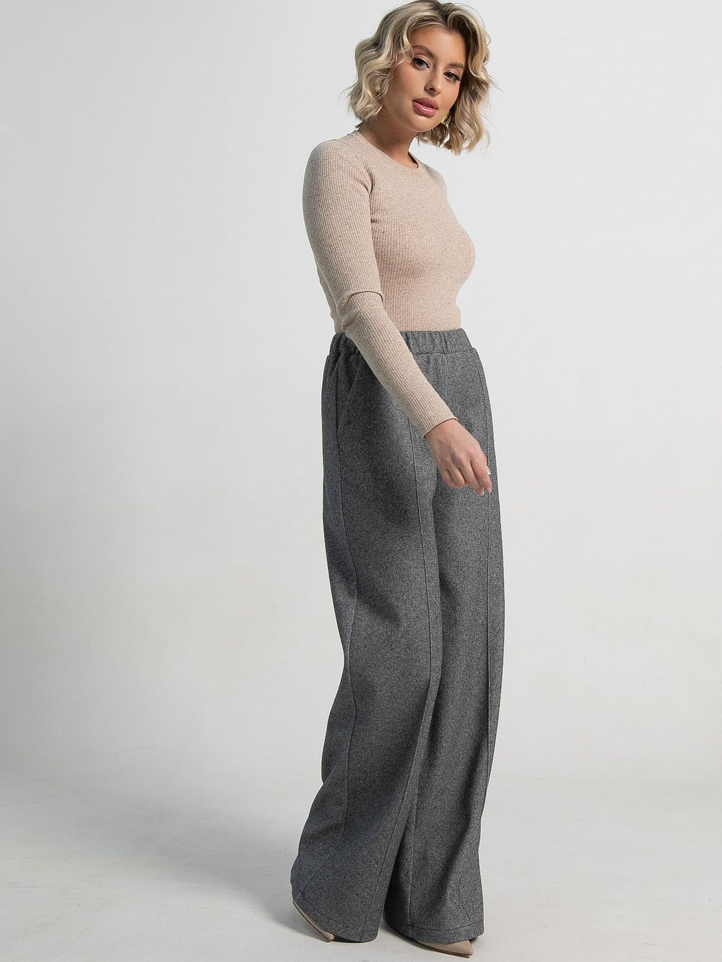 Брюки Космо (черно-белые) Б15221-1М