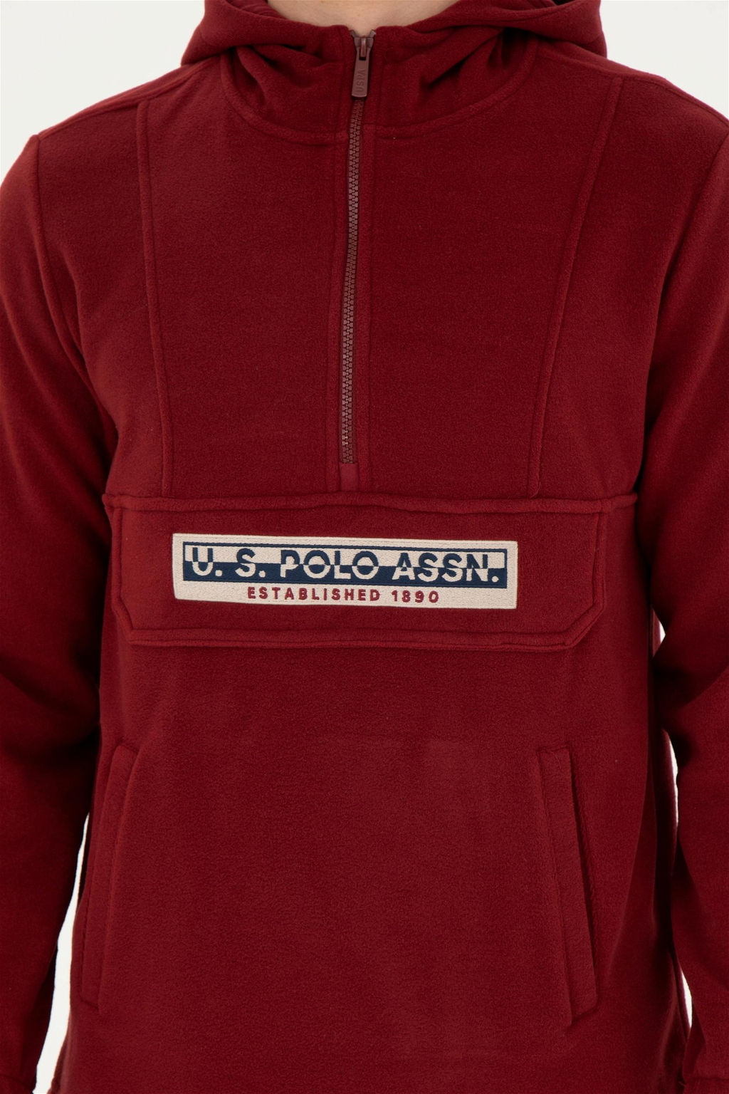 Мужской бордово-красный свитшот - U.s. polo assn фото 6