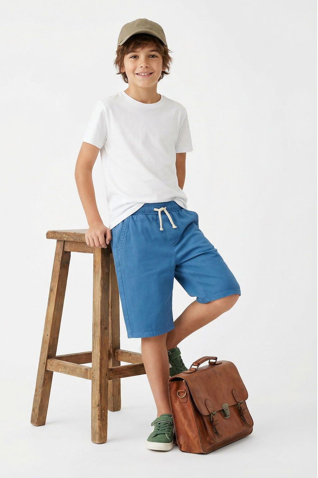 Mavi Pamuklu Basic Beli Lastikli Lastikli Erkek Cocuk Denim Sort&Bermuda TKDSS25JE00008 - Trendyolmilla фото 4