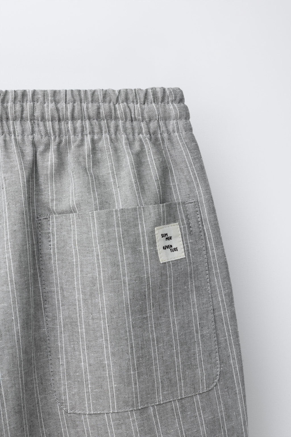 PANAL?N RAYAS CON LINO / Gris - Zara фото 4
