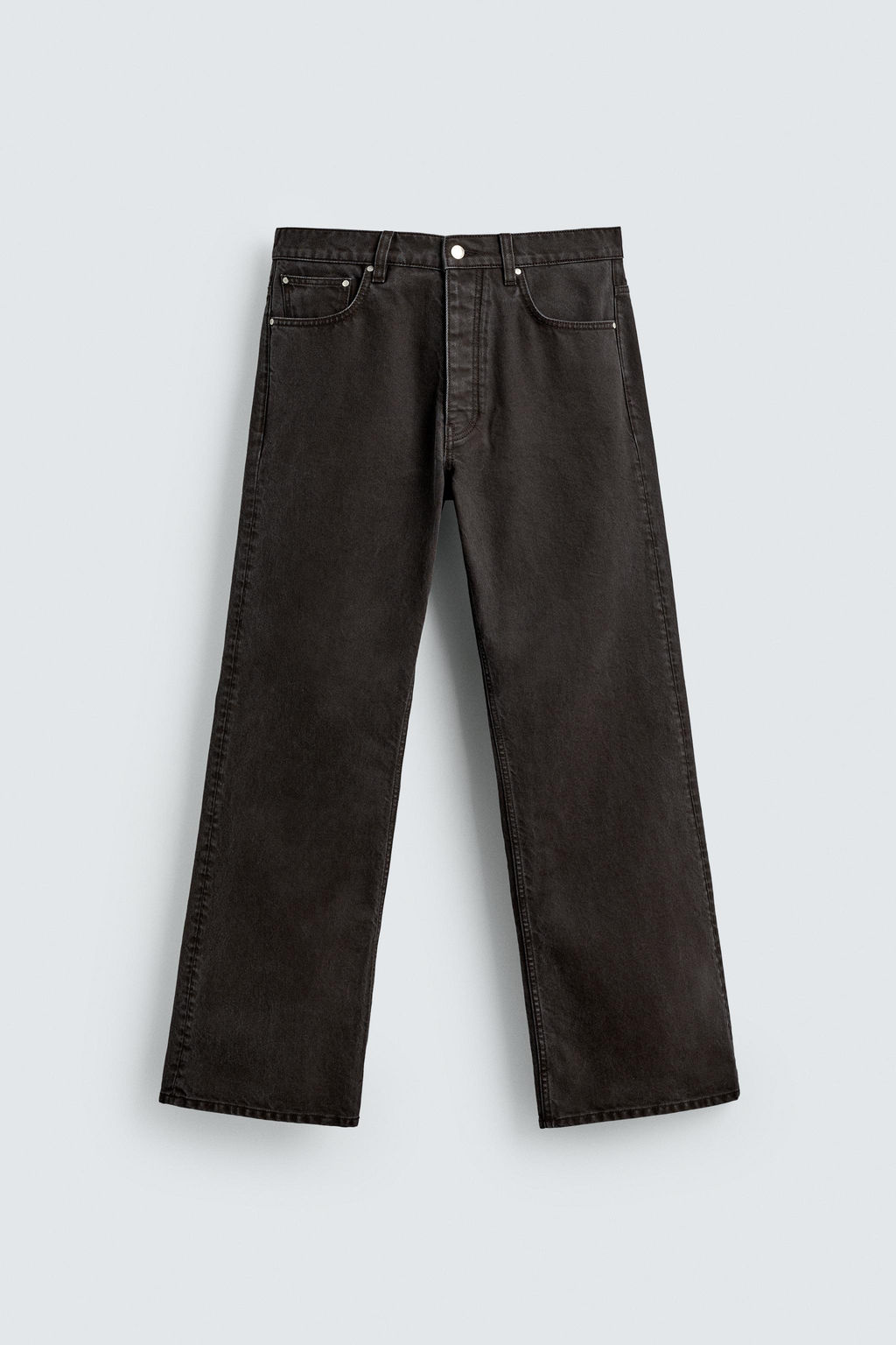 WAXED FLARE FIT JEANS - Zara фото 8