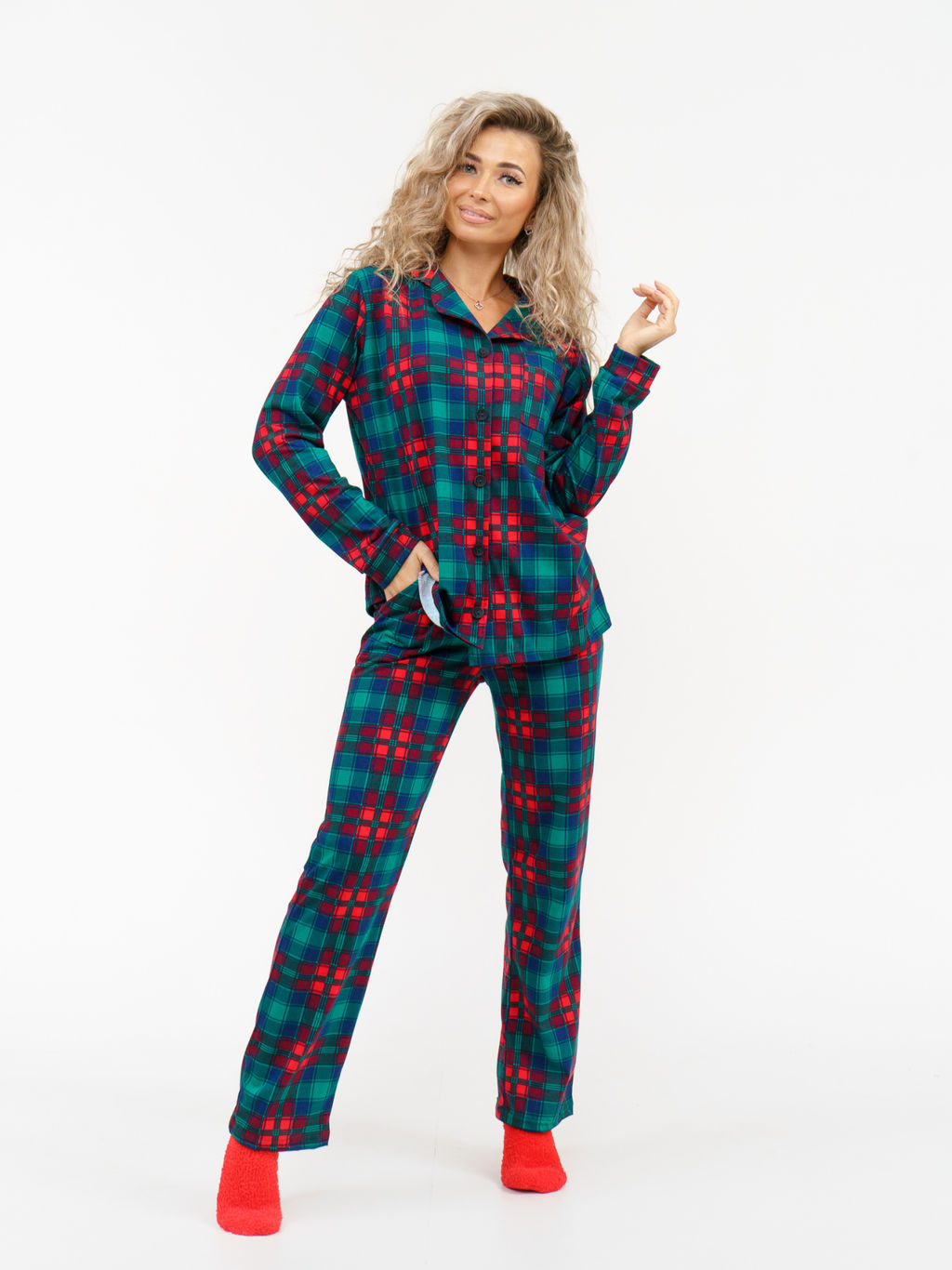 941 Пижама "Зеленая клетка"