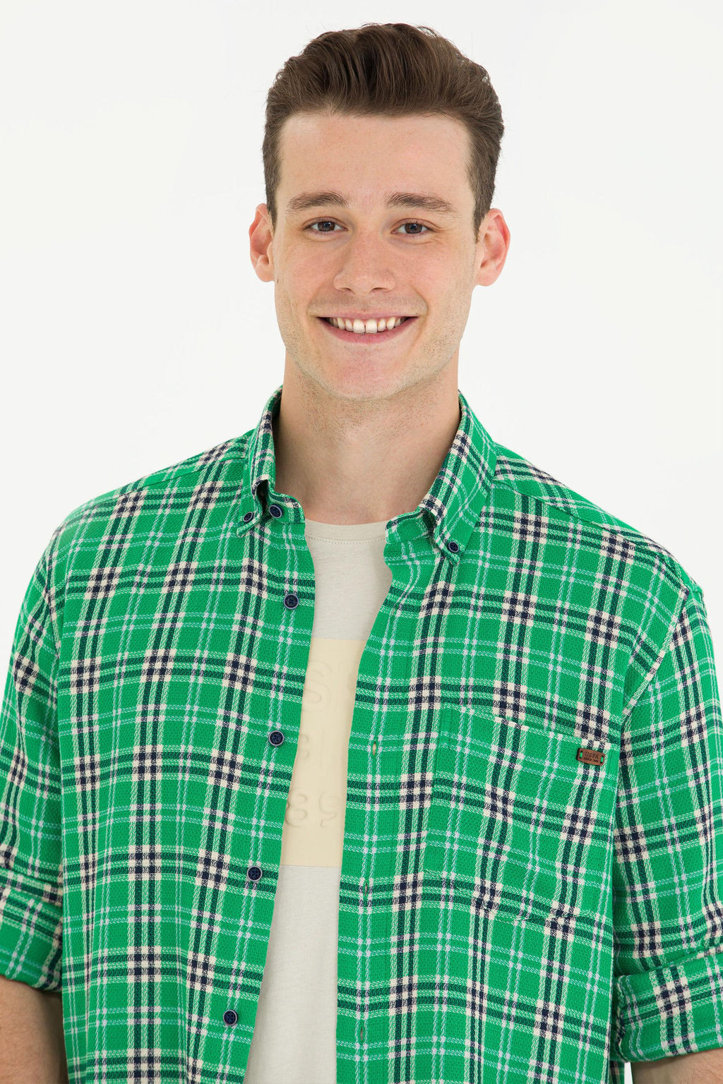 U. S. Polo Assn Мужская зеленая рубашка Lumberjack - U.s. polo assn фото 2