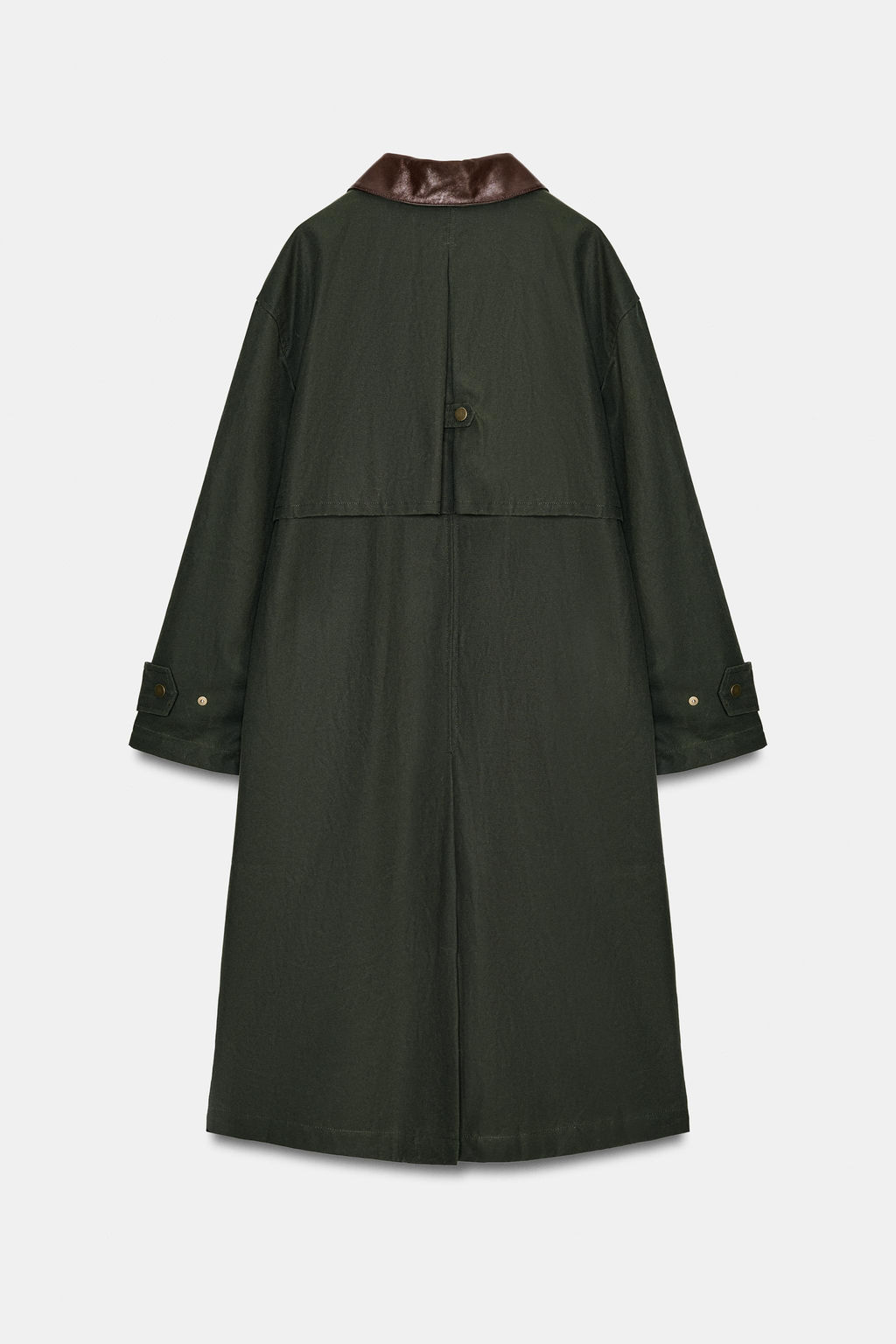 CONTRAST LEATHER COLLAR TRENCH COAT ZW COLLECTION - Zara фото 8