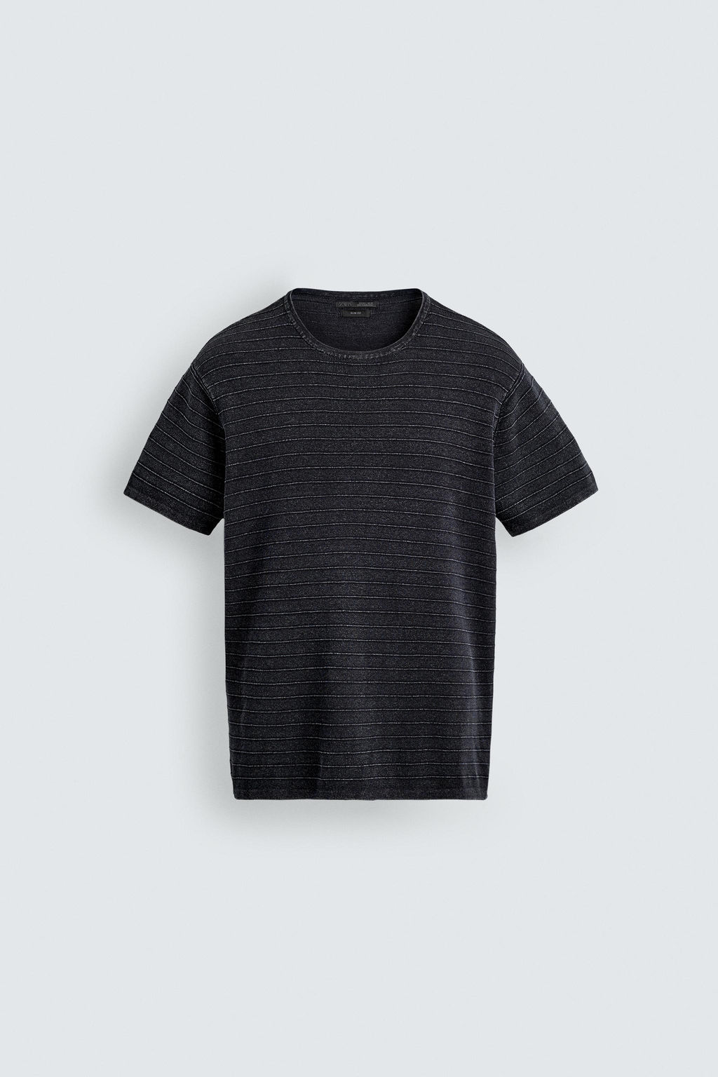 CAMISETA PUNTO ESTRUCTURA LAVADA / ?ndigo