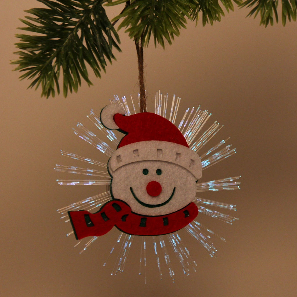 Цена за 2 шт. Сувенир с подсветкой "Снеговик в колпачке" 10 см