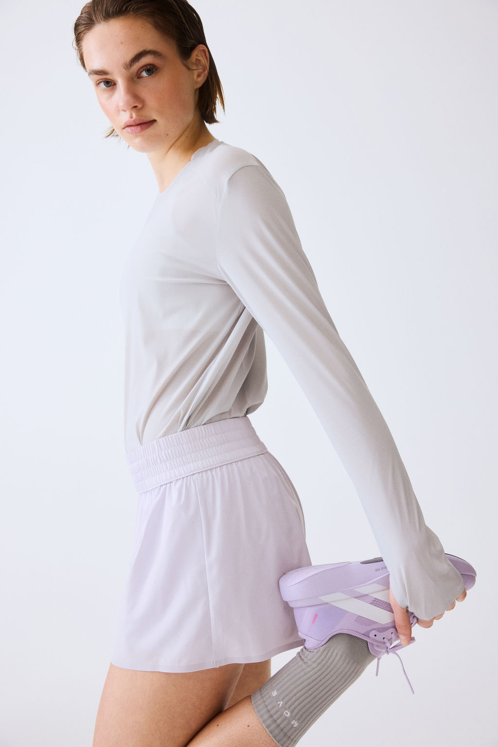 Pantal?n corto de deporte de doble capa - H&m фото 9