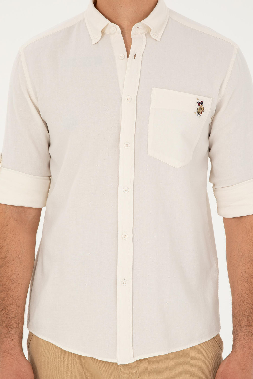 Мужская рубашка с длинным рукавом Stone Неожиданная скидка в корзине - U.s. polo assn фото 6