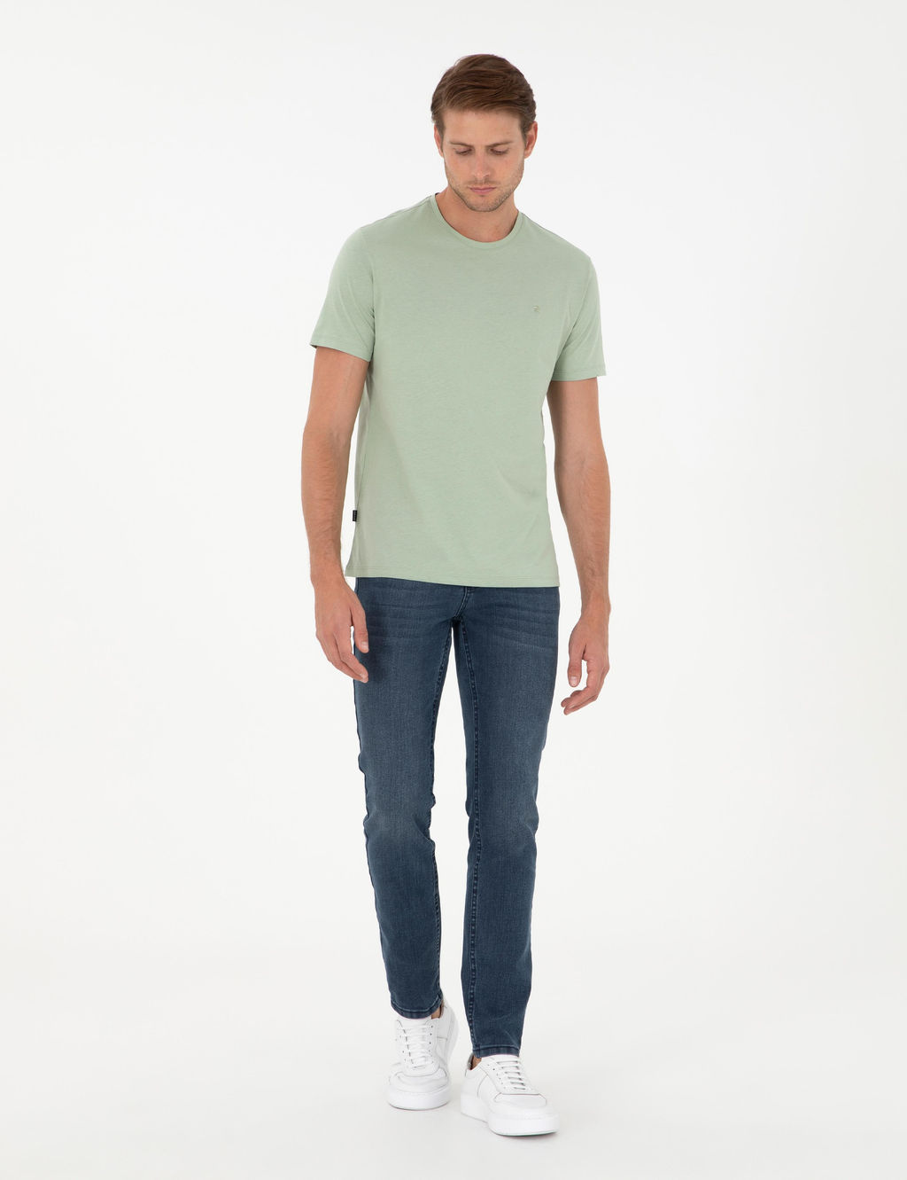 _a_la %100 Pamuk Slim Fit Bisiklet Yaka Basic Ti__rt - Pierre cardin фото 4