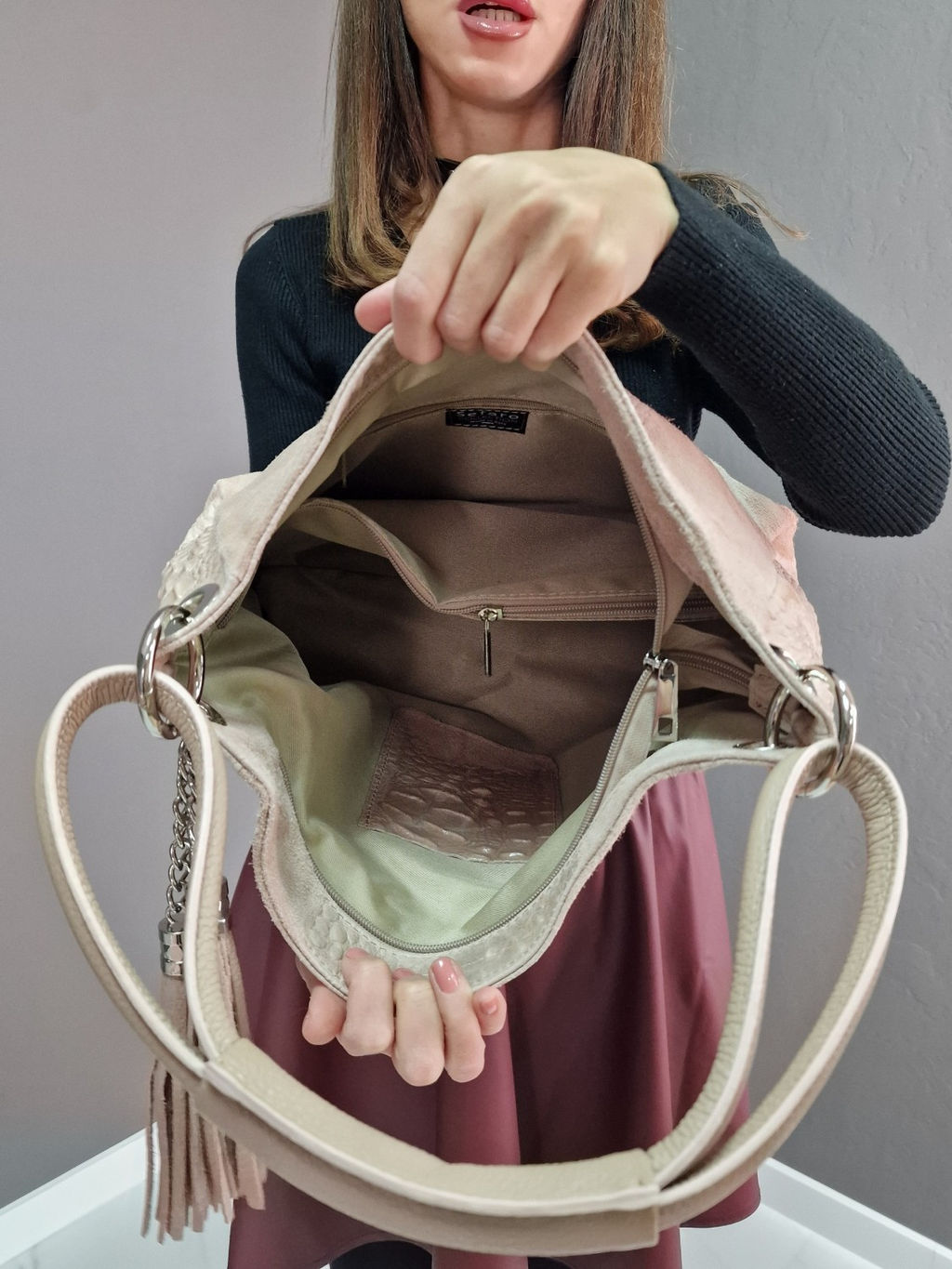 Сумка женская из телячьей кожи