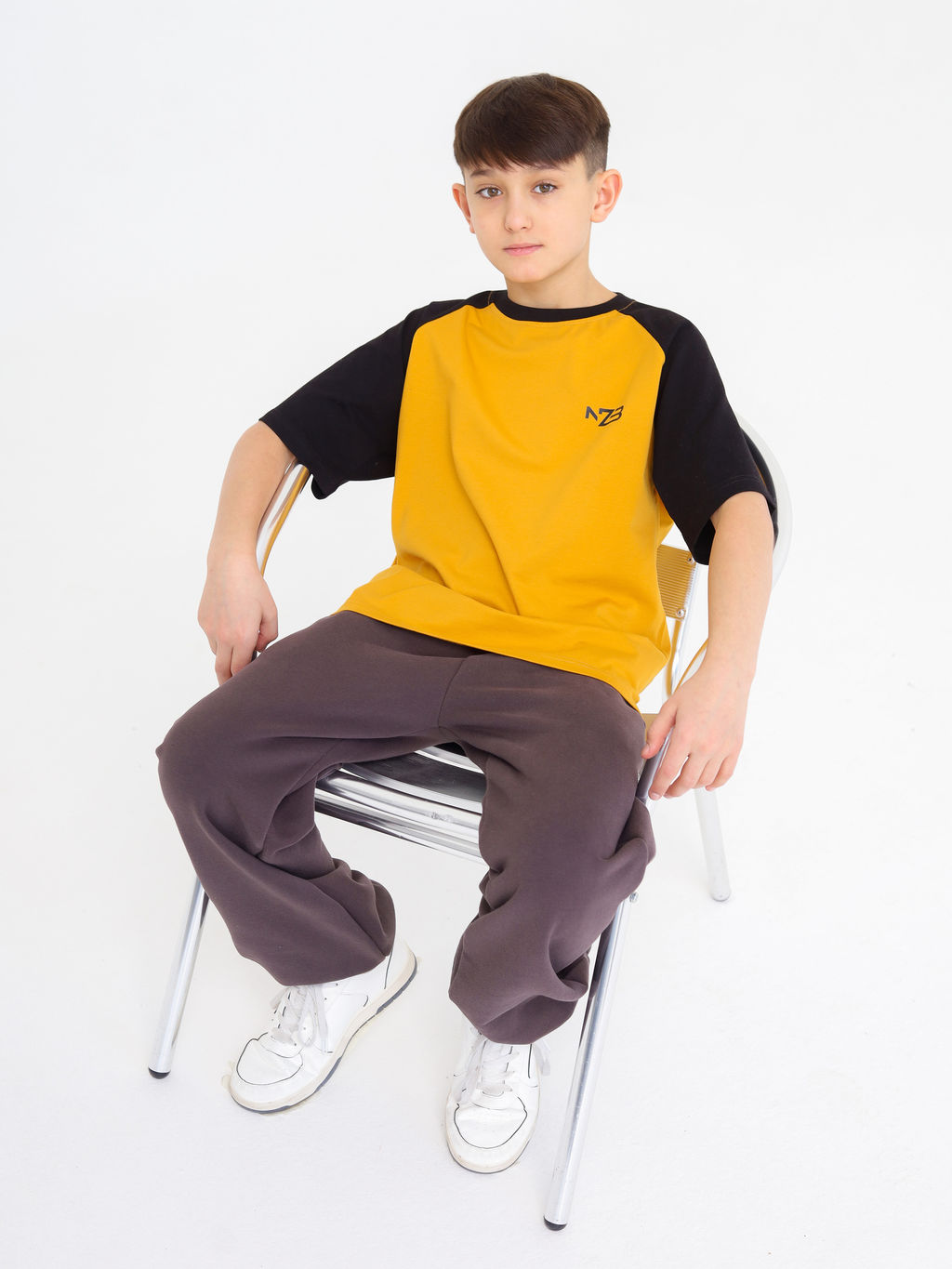 Футболка reglan, горчица - Inzibe фото 4