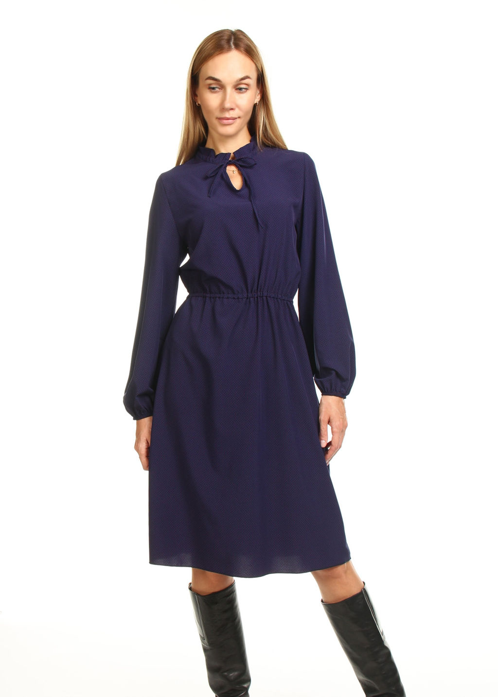 ПЛАТЬЕ ПЛ535 В МЕЛКИЙ ГОРОШЕК Ткань софт - Assana фото 4