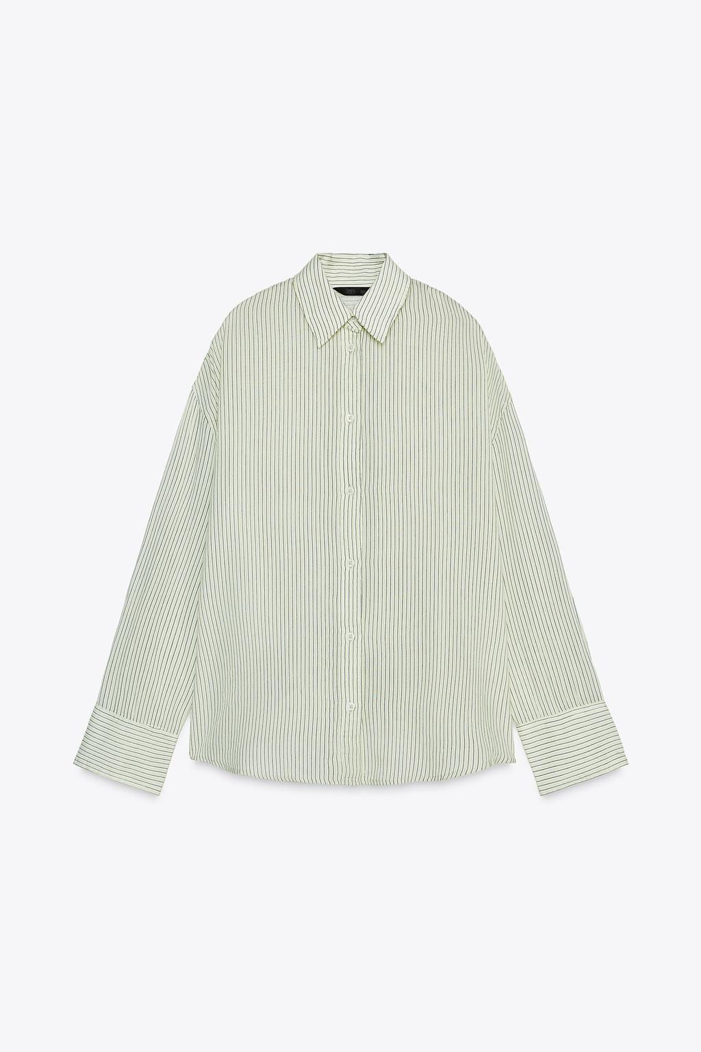 OVERSIZE STRIPED SHIRT - Zara фото 17