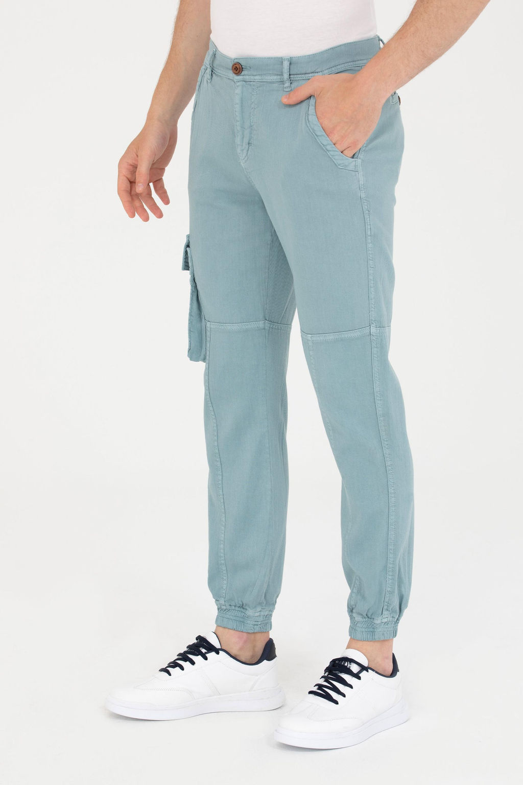 Мужские брюки из плотной ткани мятного цвета - U.s. polo assn фото 2