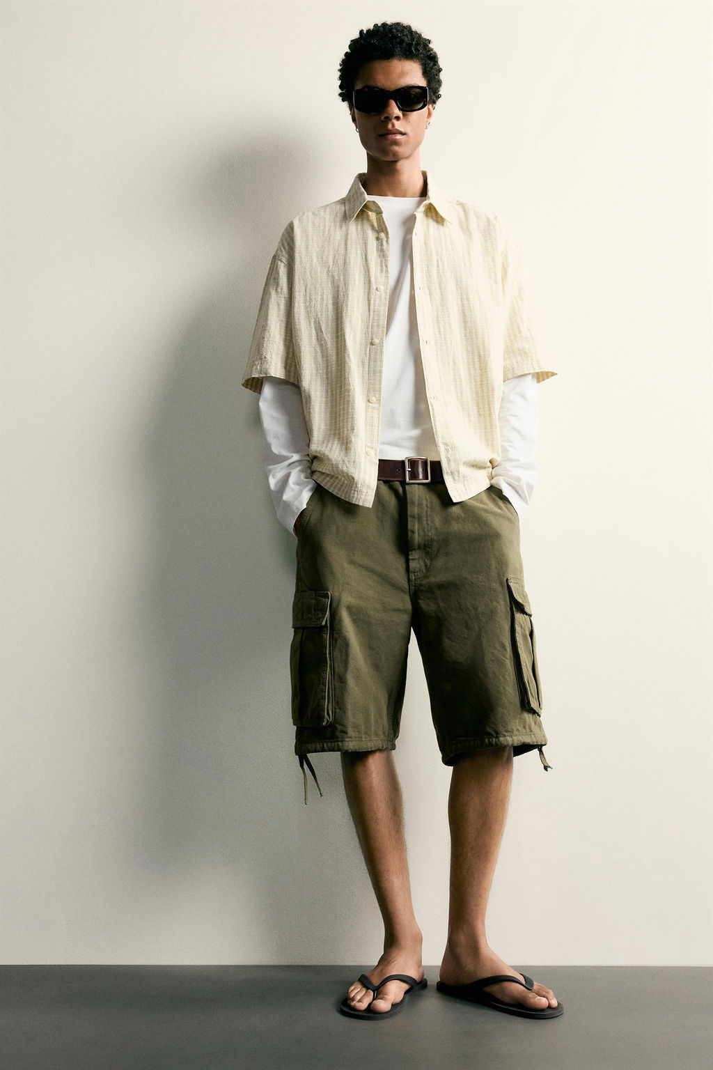 BERMUDA CARGO RELAXED FIT / Verde - Zara фото 6