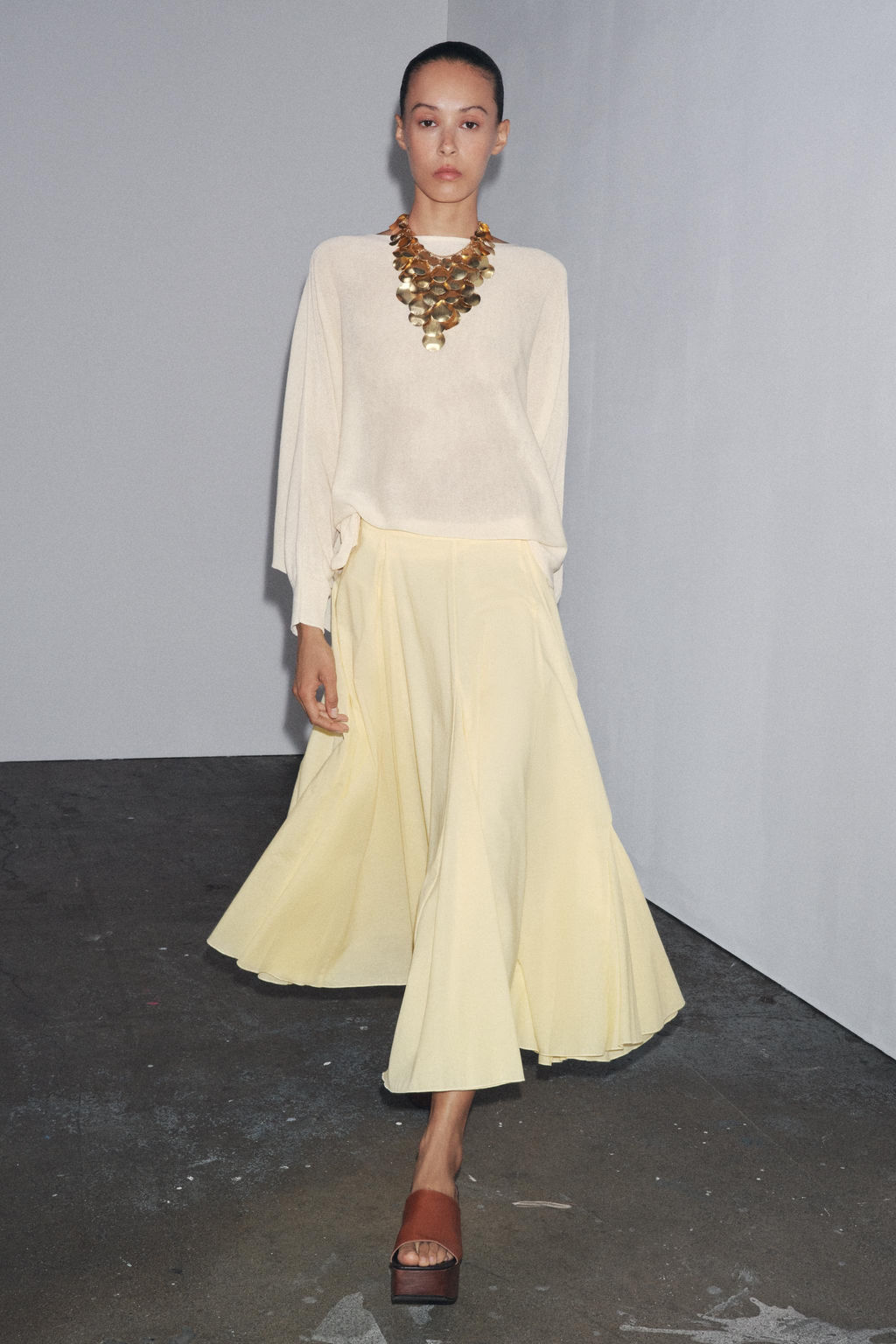 ZW COLLECTION FLARED MIDI SKIRT - Zara фото 4