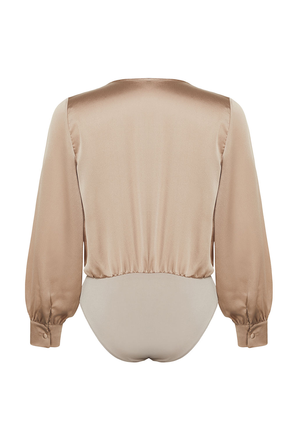 TRENDYOLMILLA Haki Saten Kumas Kruvaze Yaka Etek Ucundan C?tc?t Detayl? Dokuma Body TOFAW19BB0678  фото 8