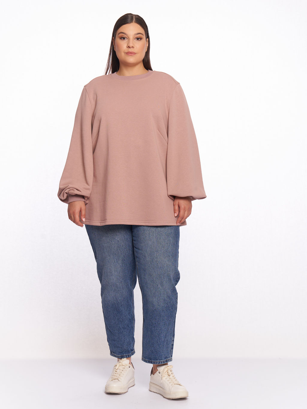 Свитшот с объемными рукавами SV01502PIN40 - Артесса фото 2