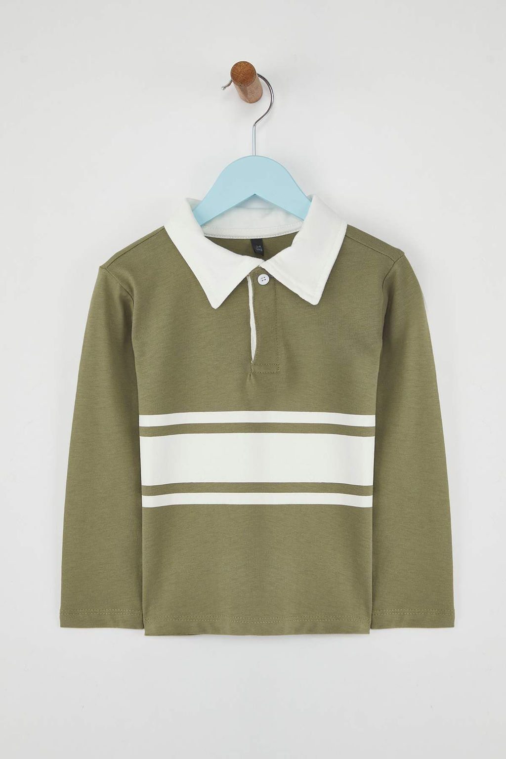 Yesil Erkek Cocuk 100% Pamuk Duz Polo Yaka Regular Orme T-Shirt TKDAW26TS00003 - Trendyolmilla фото 2