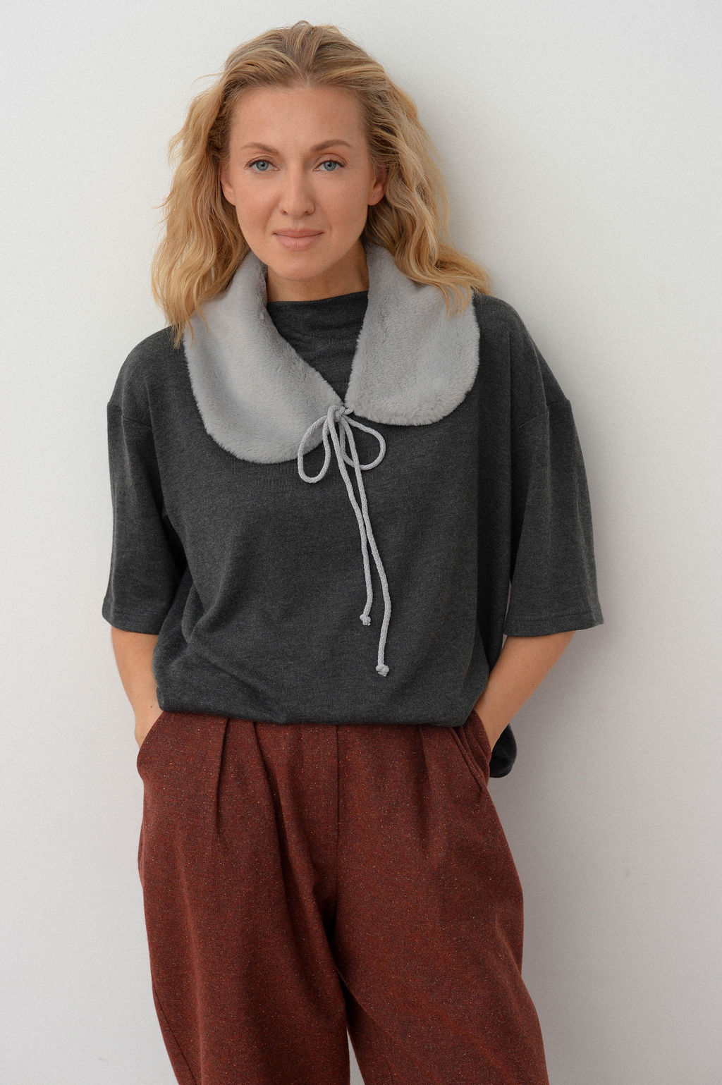 Воротник из итальянского экомеха