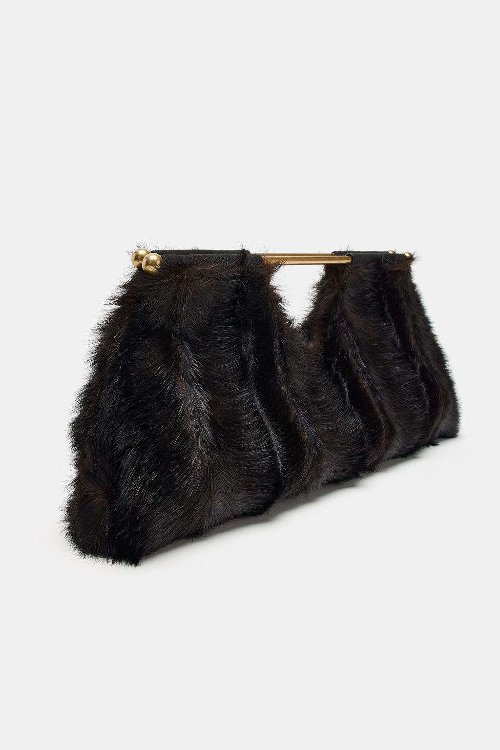 FAUX FUR CLUTCH BAG - Zara фото 3