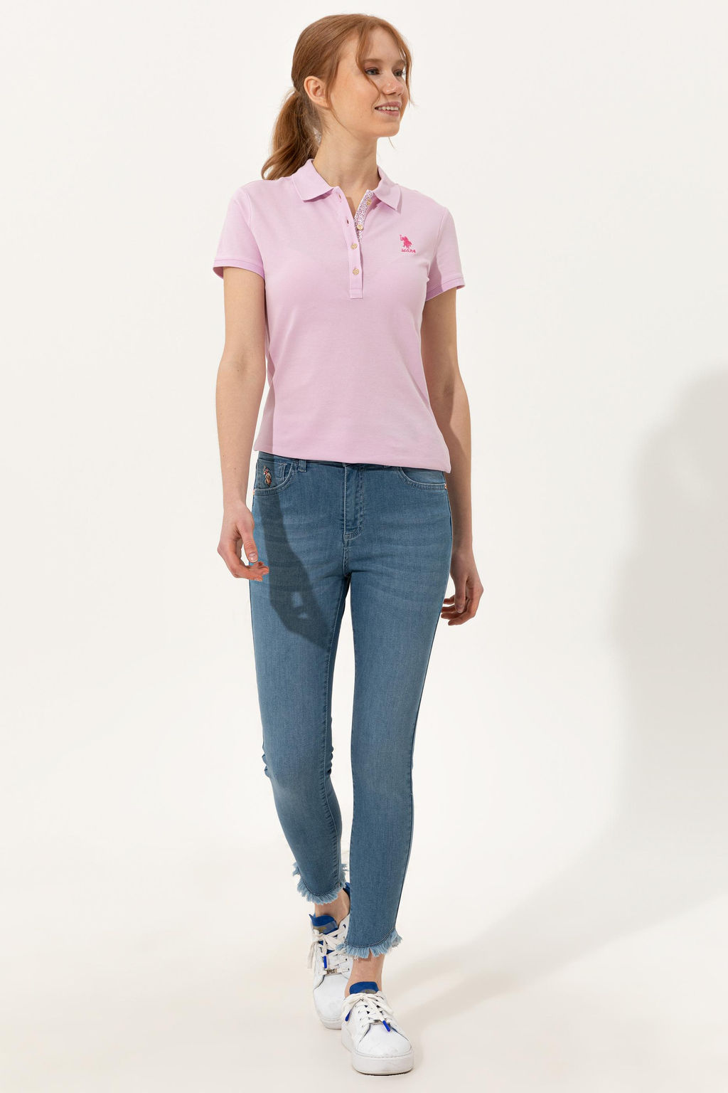 U. S. Polo Assn Женская базовая футболка поло Magnolia - U.s. polo assn фото 10