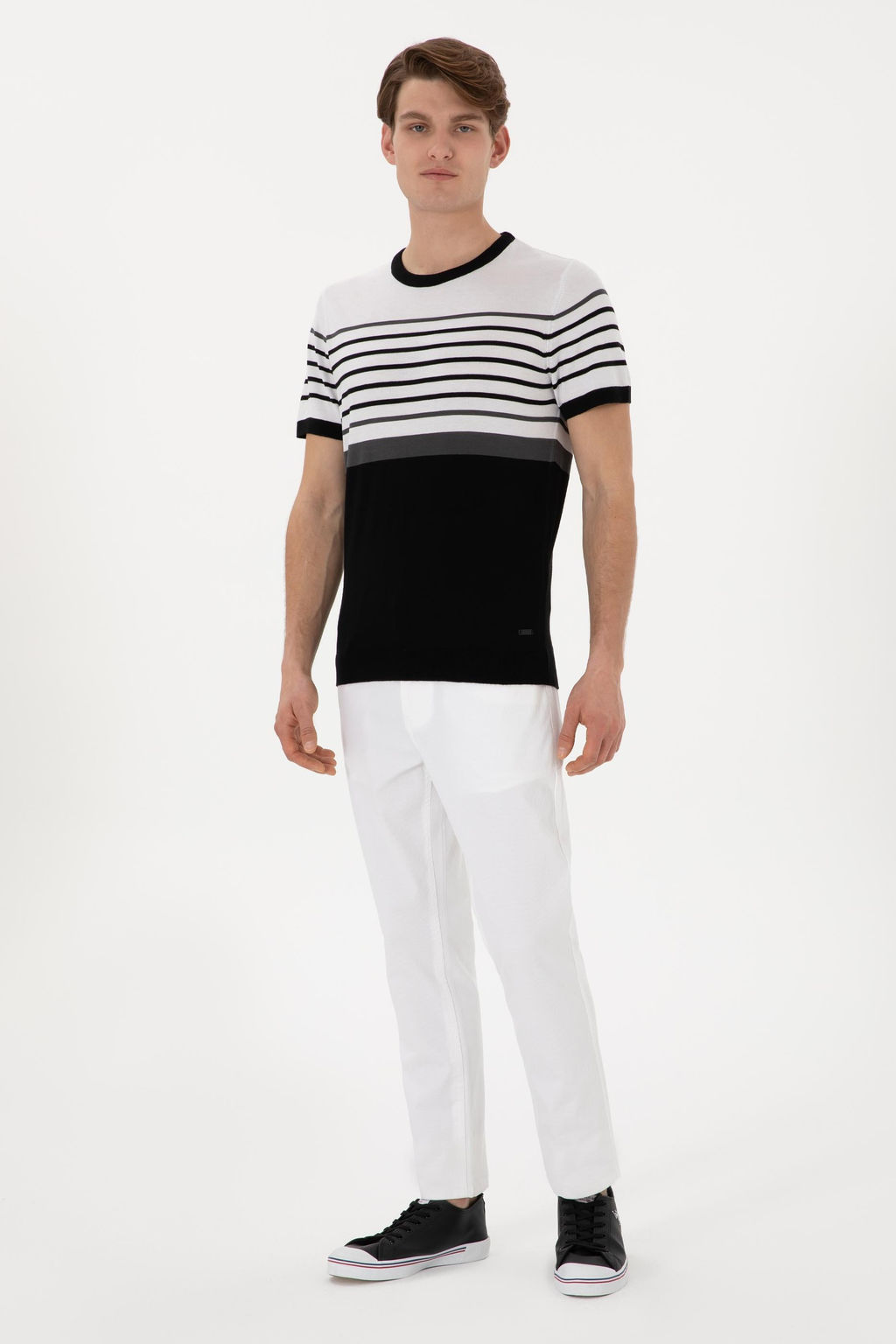 Erkek Slim Fit Bisiklet Yaka Siyah Ti__rt Sepette S_rpriz _ndirim - U.s. polo assn фото 11