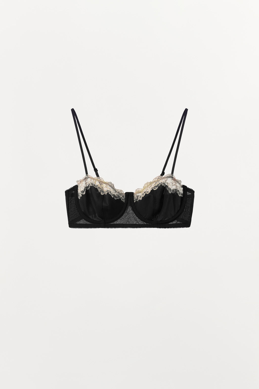 CONTRAST LACE UNDERWIRED BRA - Zara фото 10