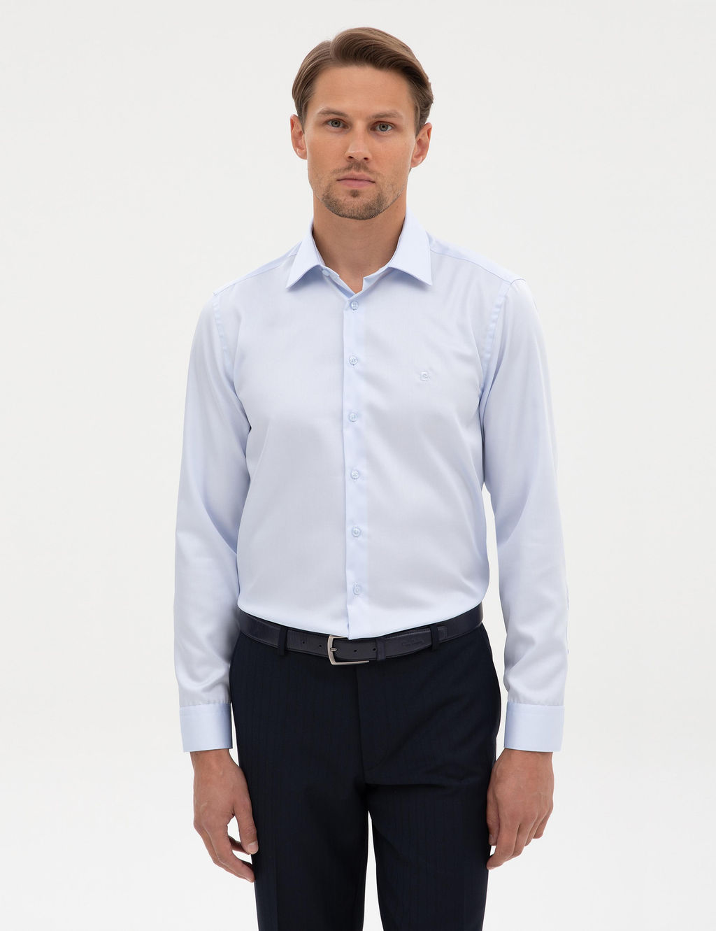 A__k Mavi Slim Fit Uzun Kollu Basic G_mlek - Pierre cardin фото 10