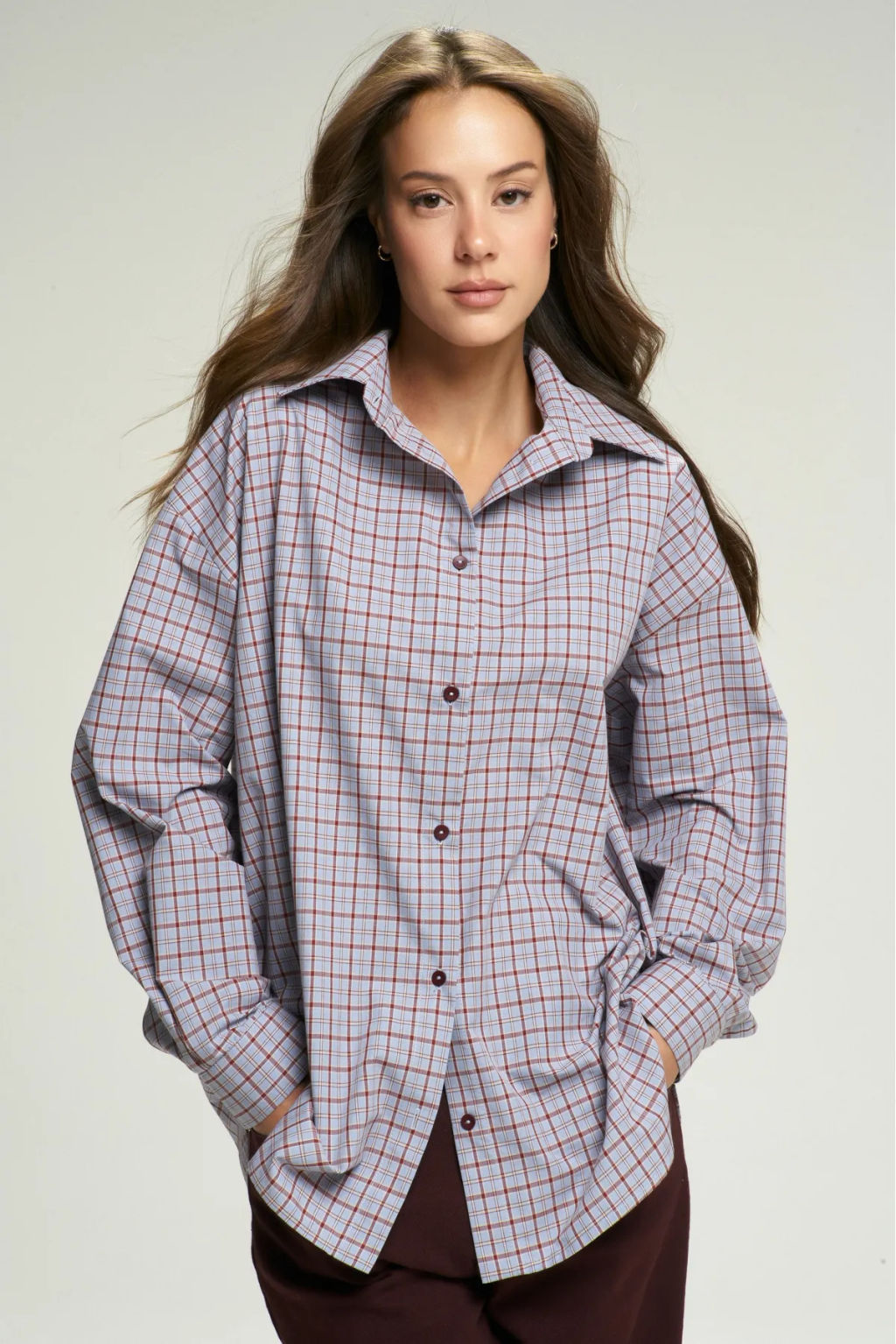 Рубашка Classic в клетку Blue&Wine - Erist store фото 2
