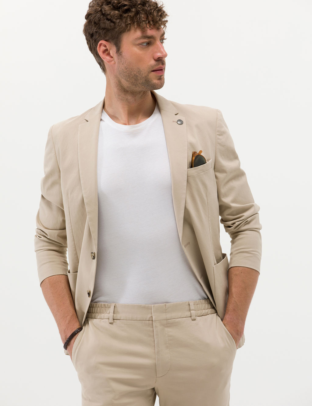 Bej Ekstra Slim Fit Spor Tak_m Elbise