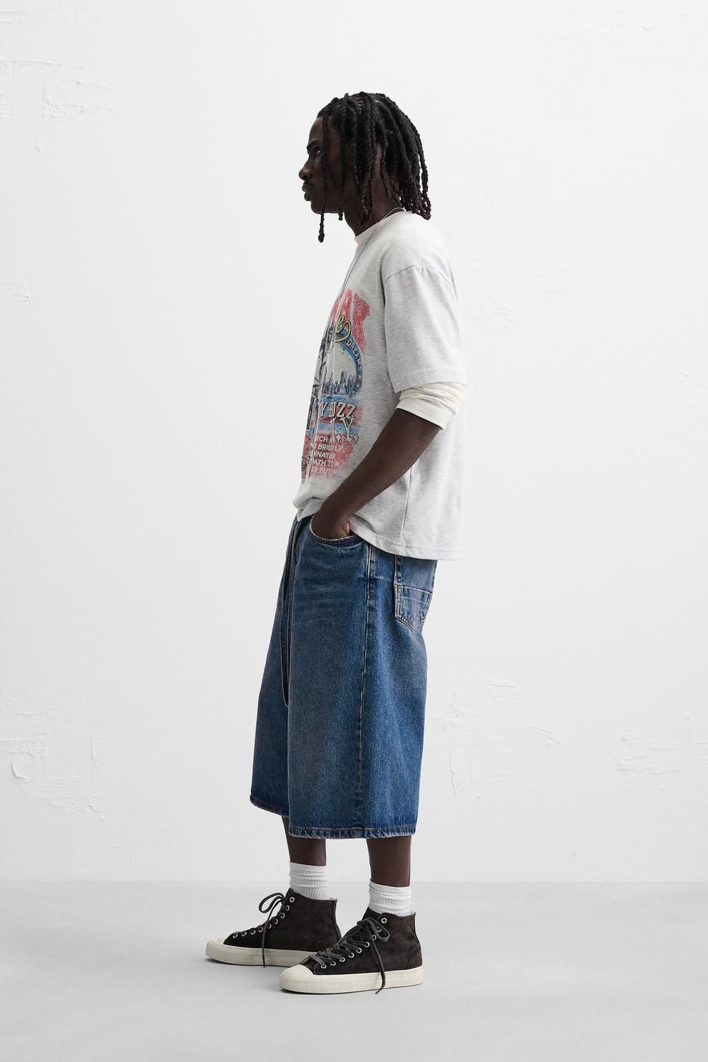 WASHED PRINT T-SHIRT - Zara фото 4