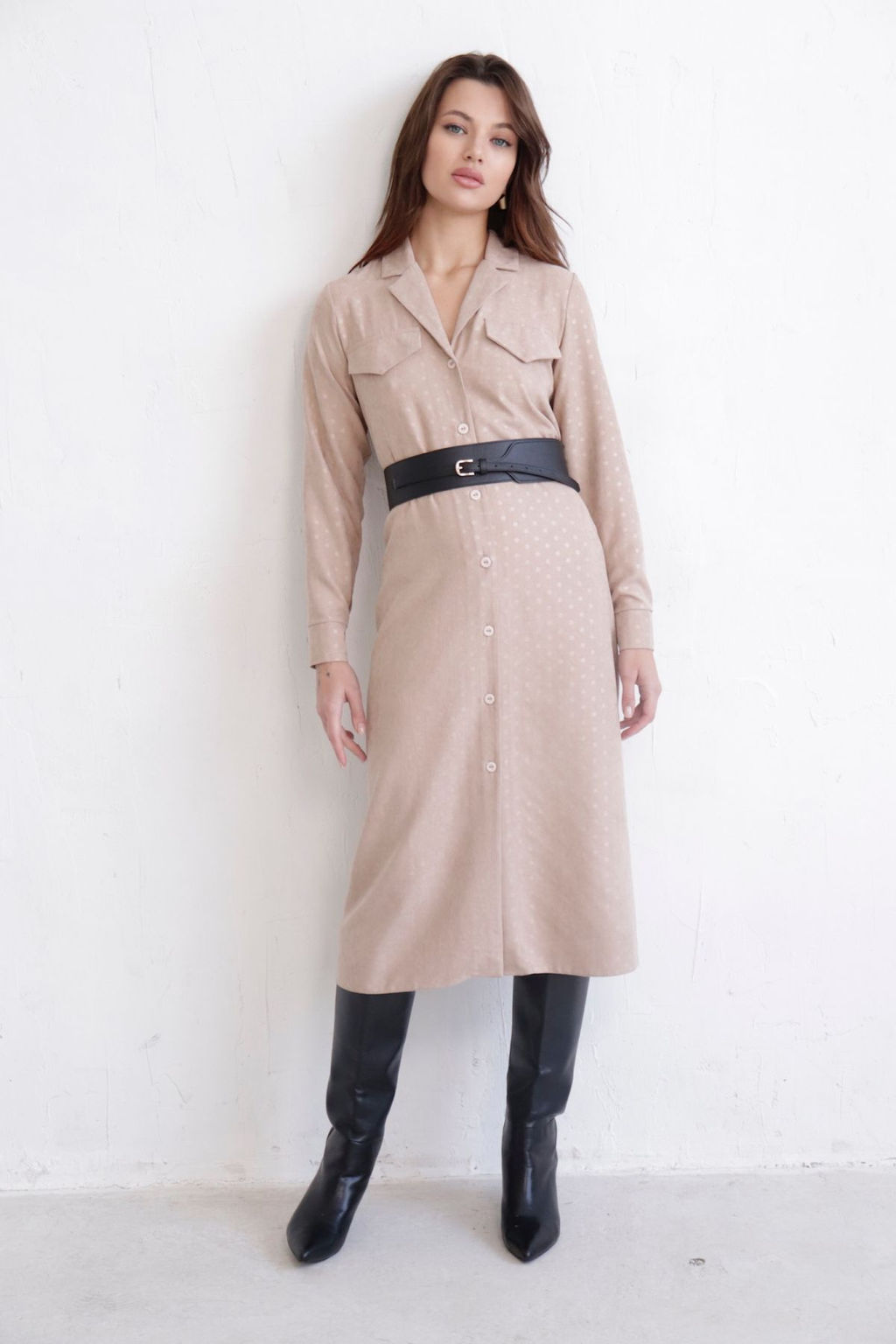 Платье-рубашка с английским воротником - Martichelli фото 278