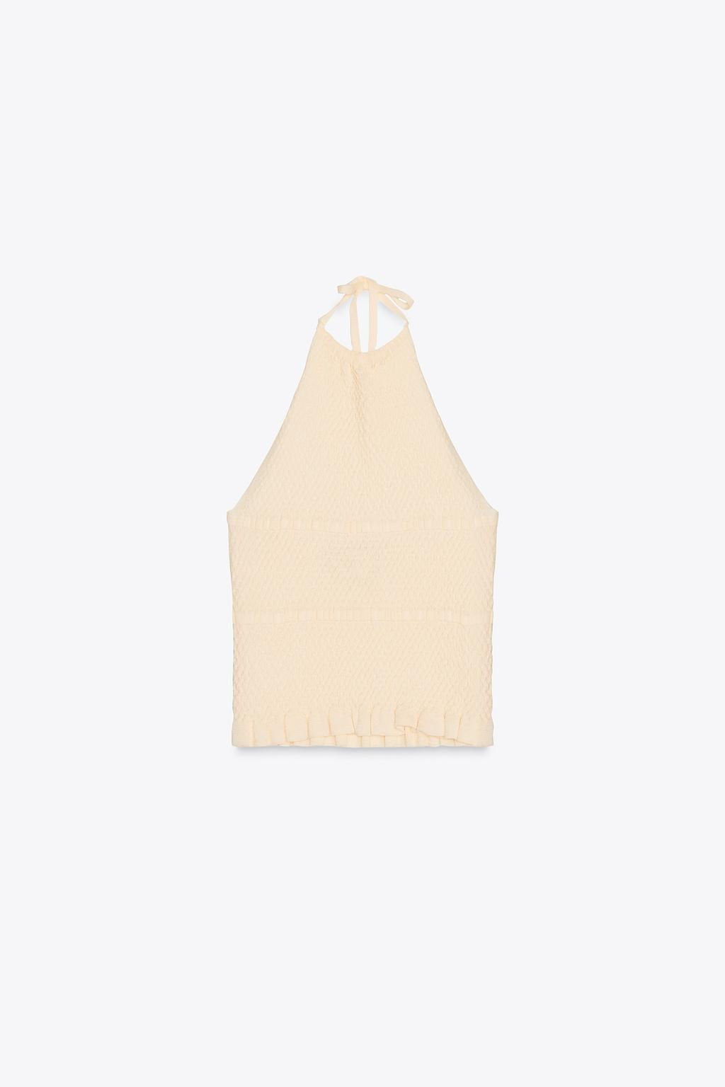 KNIT HALTER TOP - Zara фото 5