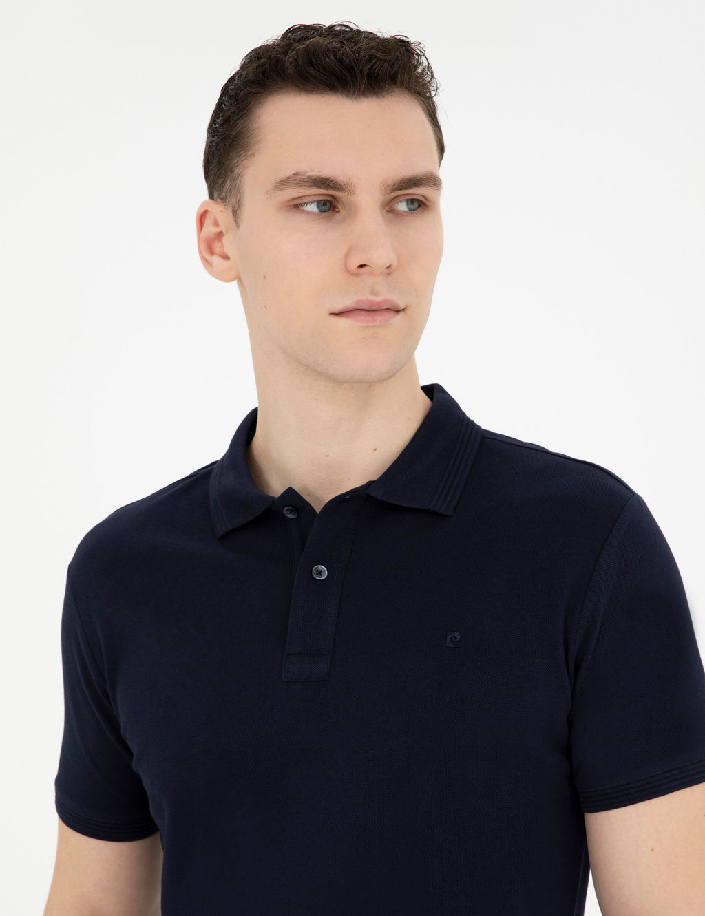 Lacivert Slim Fit Basic Ti__rt - Pierre cardin фото 9