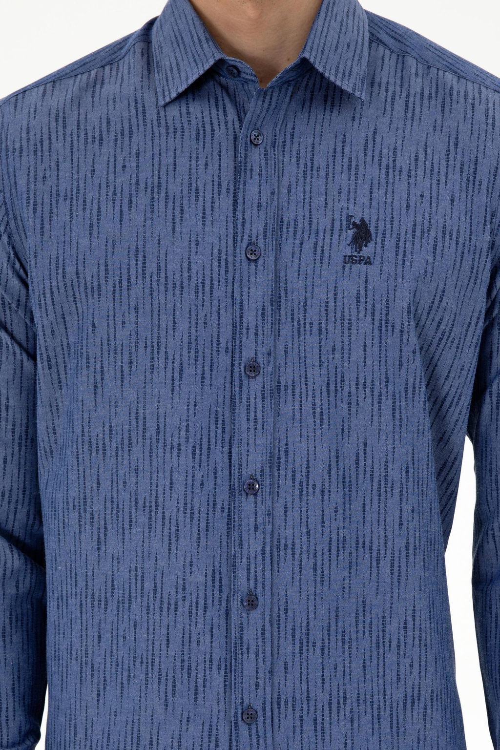 Мужская темно-синяя рубашка с длинным рукавом Неожиданная скидка в корзине - U.s. polo assn фото 6