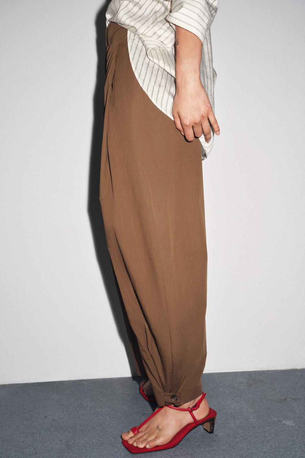 ZW COLLECTION DARTED TROUSERS WITH BELT LOOPS - Zara фото 5