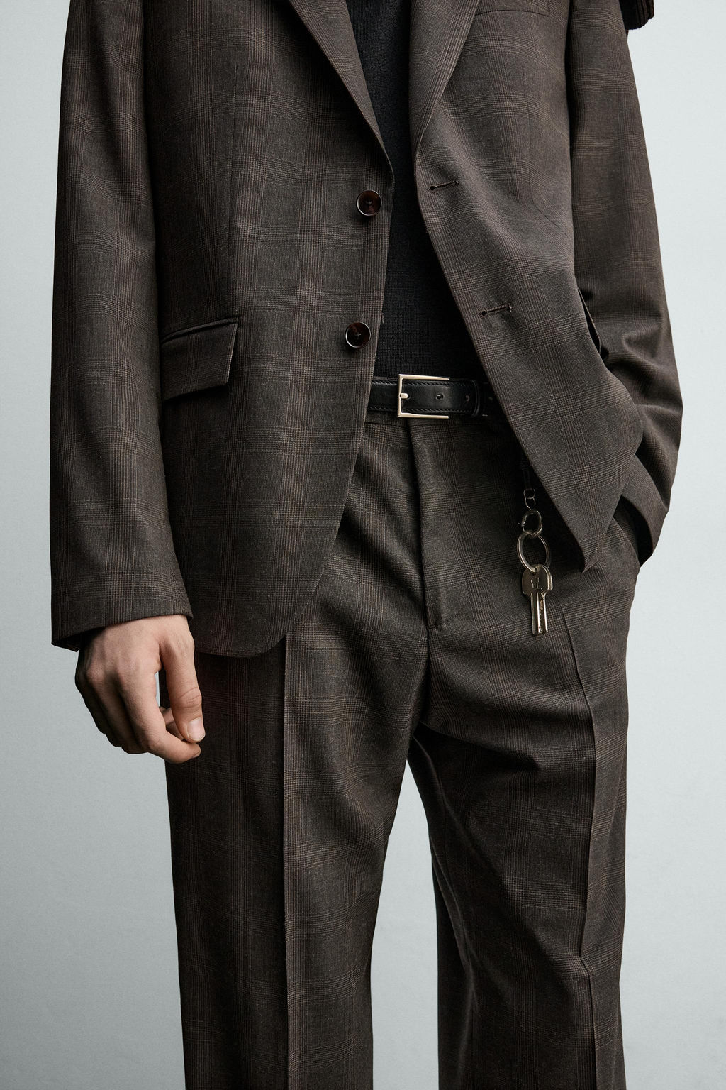 CHECK SUIT TROUSERS - Zara фото 5